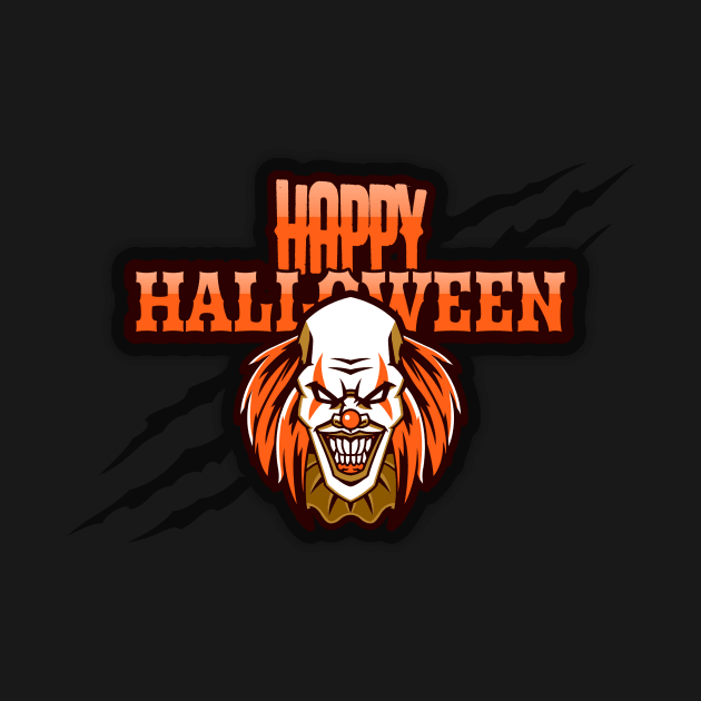 Happy Halloween Evil Clown by Joco Studio