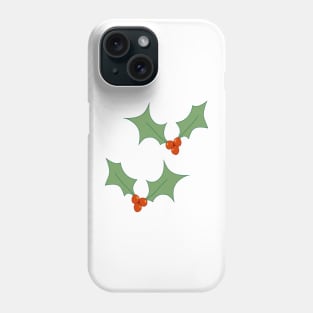 Deck the halls with boughs of holly (red background) Phone Case