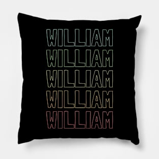 William Name Pattern Pillow