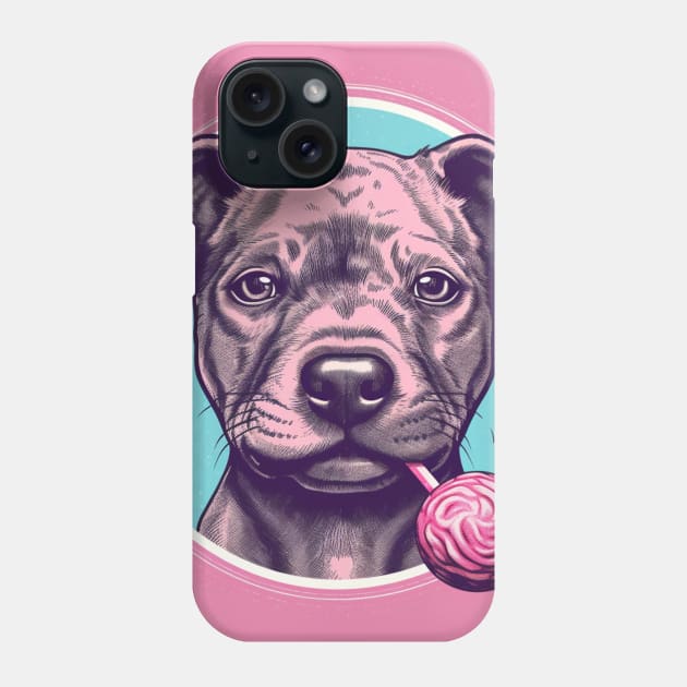 Staffy Lollipop Phone Case by Enchanted Reverie