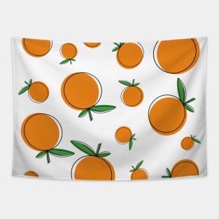 Orange pattern Tapestry