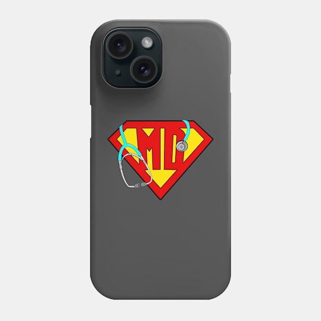 Superhero MD Doctor of Medicine Phone Case by Design Monster