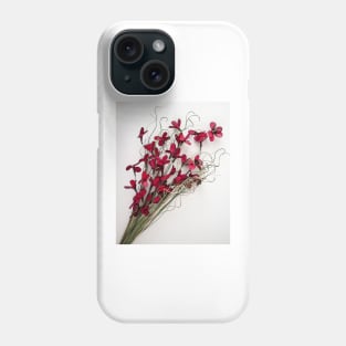 Dainty Red Right Slanted Bouquet Phone Case