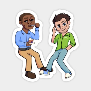 Psych, Shawn and Gus - Anime Chibi Style Magnet