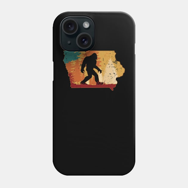 Bigfoot Retro Vintage Sasquatch Iowa Phone Case by ryanjaycruz