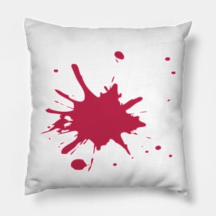 Color of The Year 2023 Viva Magenta Paint Splatter Pillow