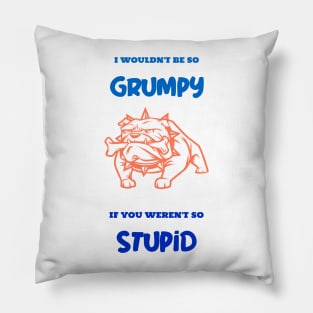 I wouldn't be so grumpy if you weren't so stupid Pillow