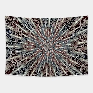 Navy Abstract Spiderweb Creepy Goth Print Tapestry