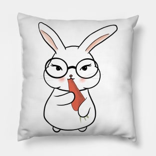 Sweet Little Bunny With Carrot Pillow