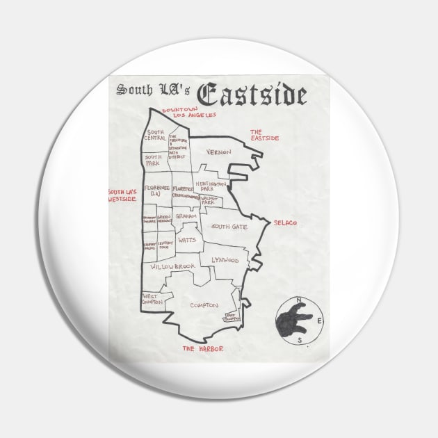 South Los Angeles's Eastside Pin by PendersleighAndSonsCartography