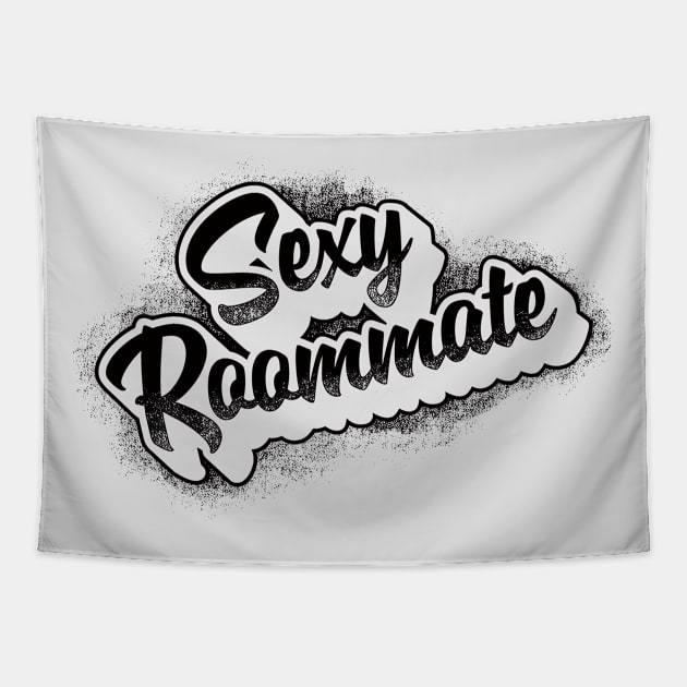 Sexy Roommate, Pawnee (Black Print) Tapestry by DCLawrenceUK