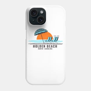 Sitting by Shore at Holden Beach, NC Phone Case