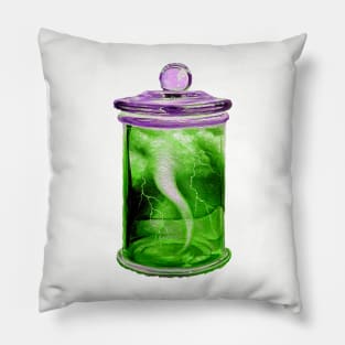 Thunder & lightning hurricane acrylic painting Pillow