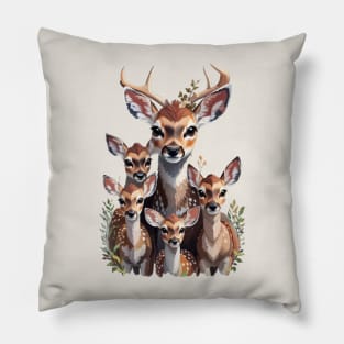 Bambi deer family Pillow