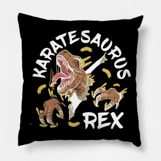 Karatesaurus Rex Dinosaur Lover Pillow