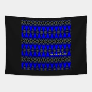 Blue Diamonds Tapestry