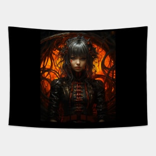 Otaku Anime Japanese Gothic Witch Occult Girl Horror Demon Tapestry