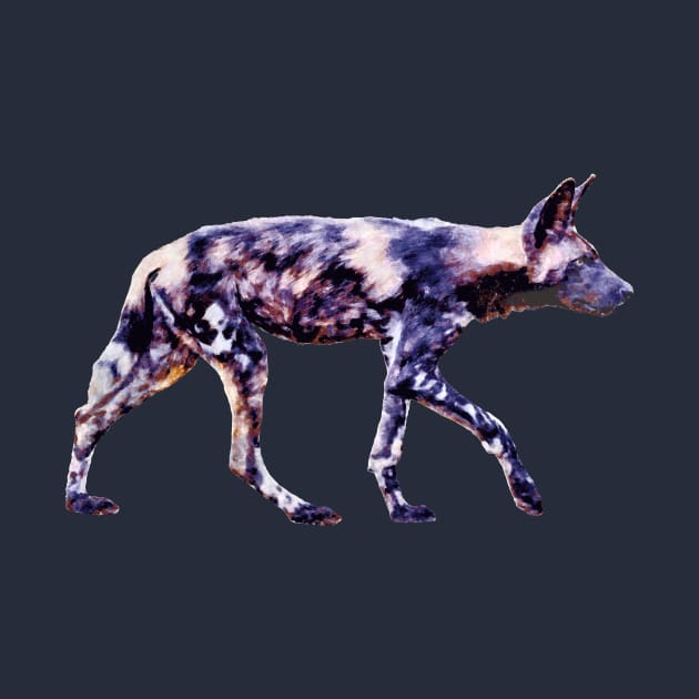 African Wild Dog Impressionist Artwork for Wild Dog Fans by scotch