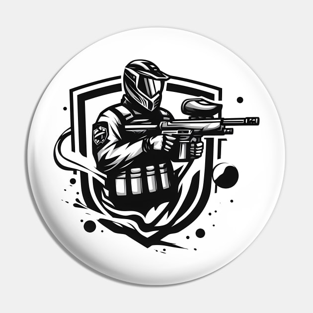 Paintball Badge Pin by Moniato