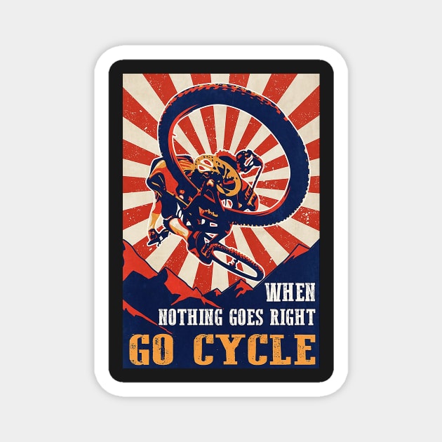 Go Cycle Retro Magnet by Delmonico2022