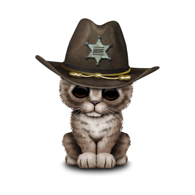 Cute Kitten Sheriff by jeffbartels