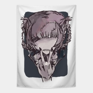 Call of the night Faceless Nazuna nanakusa in a watercolor art design Tapestry