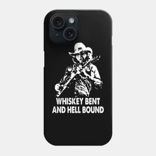 Whiskey bent hank art country music Phone Case