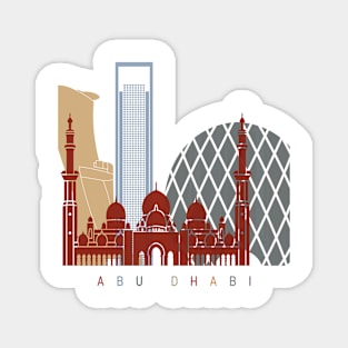 Abu Dhabi skyline poster Magnet