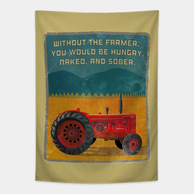 WITHOUT THE farmer Tapestry by Midcenturydave