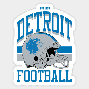 Detroit Lions 8 bit Tecmo Bowl Logo Vinyl Decal Sticker 10 sizes