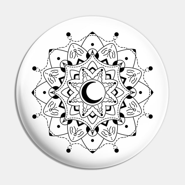 Moon Mandala | Sacred Geometry Pin by CelestialStudio