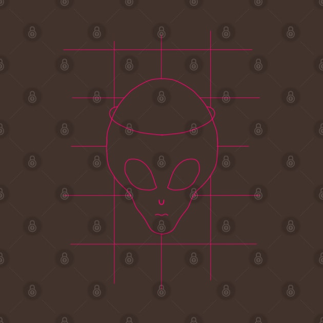 GRID DRAWING Alien Alien with a halo? by Namwuob