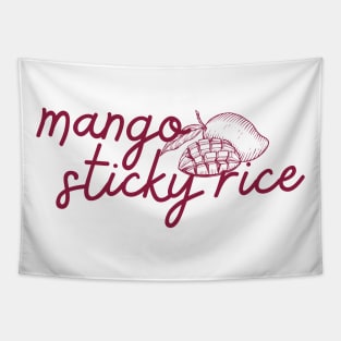mango sticky rice - maroon red - with sketch Tapestry