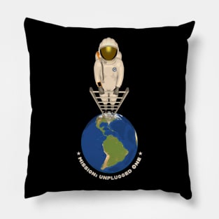 Astronaut on Ladder Pillow