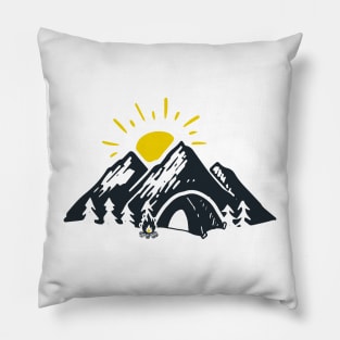 Camping under the Sun Pillow