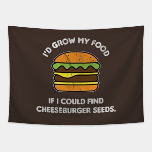 Funny Cheeseburger Lover Tapestry