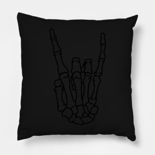 Skeleton Rock On Pillow