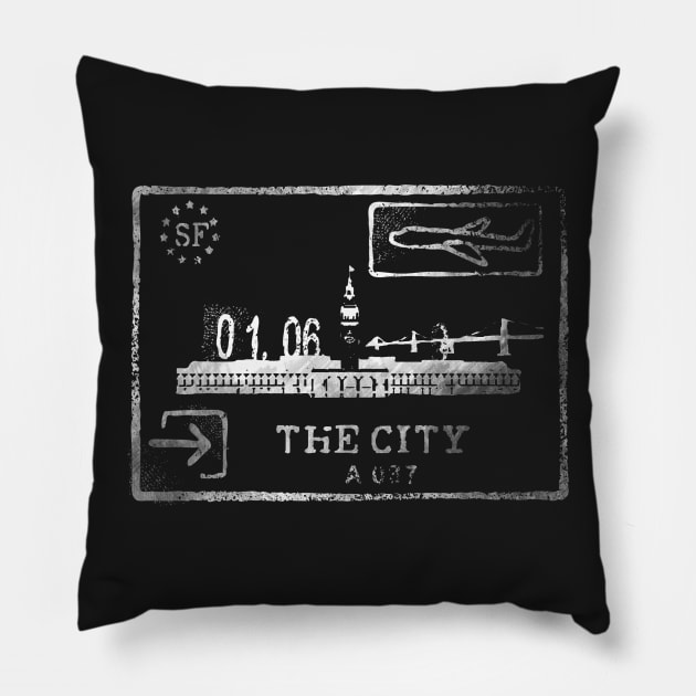 San Francisco Passport Pillow by KnuckleTonic