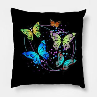 butterfly colorful Pillow