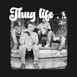 Vintage Girls Golden Thug Life 80's Retro T-Shirt