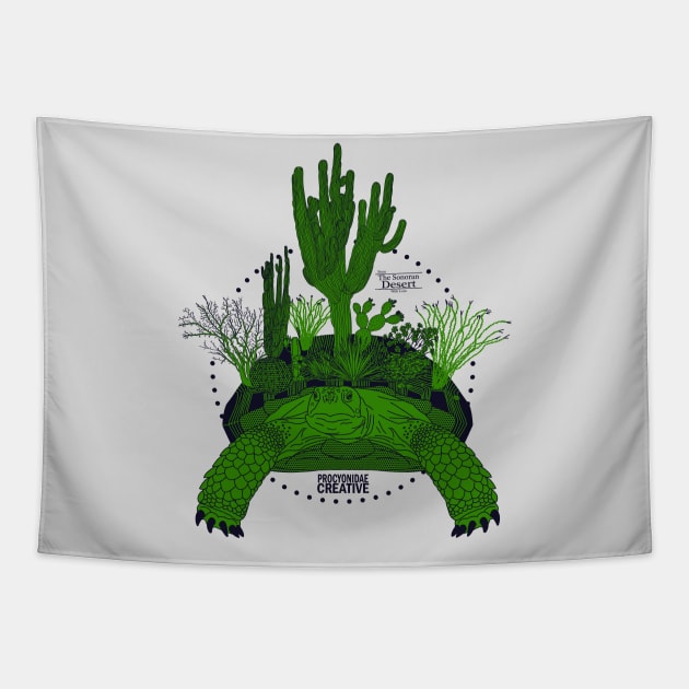 Sonoran Desert Tortoise II Tapestry by ProcyonidaeCreative