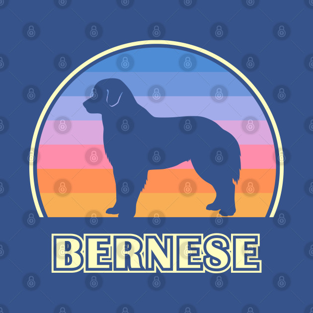 Discover Bernese Mountain Dog Vintage Sunset Dog - Bernese Mountain Dog - T-Shirt