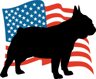 Frenchie French Bulldog USA America - Dog Lover Dogs Magnet