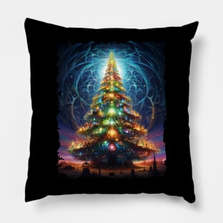 Fantastical Bright Christmas Tree Pillow