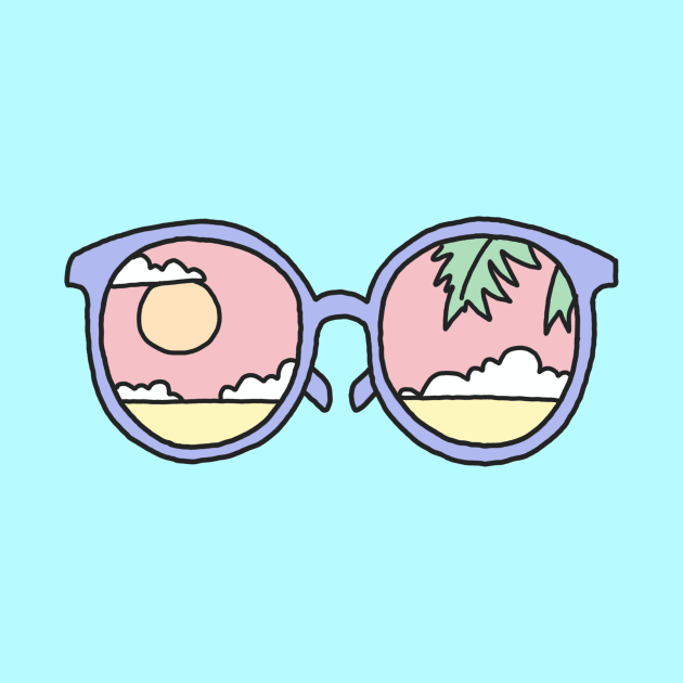 Hipster sunglasses beach surf party summer tumblr pastel girly scene by bigkidult