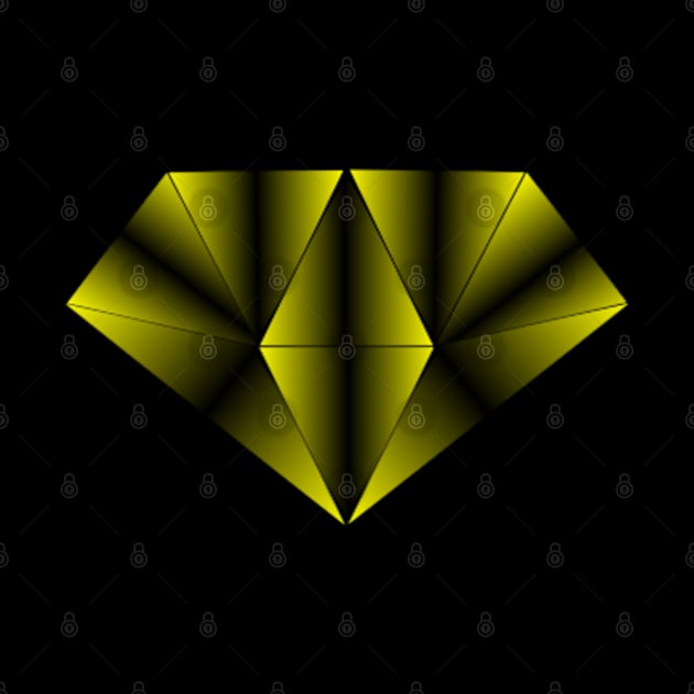 Golden geometric diamond by SAMUEL FORMAS