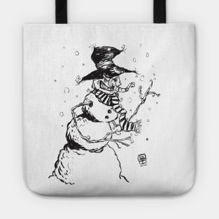 Creepy Snowman Tote