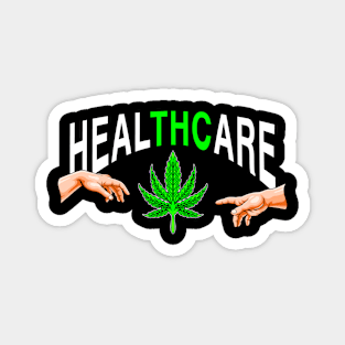 HEALTHCARE - THC Pot Leaf | Support Medical Marijuana Weed Magnet