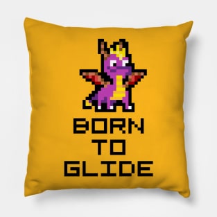 Spyro The Dragon "Born To Glide" 8-Bit Pixel Art Pillow
