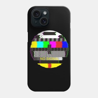 Retro TV Test Card Glitched No Signal Phone Case